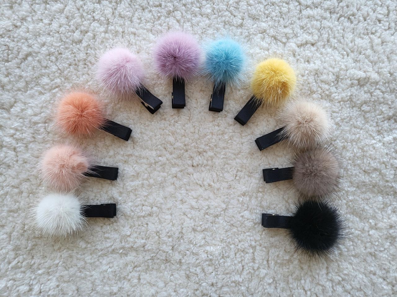 특가  유럽산  리얼 밍크 폼폼 핀