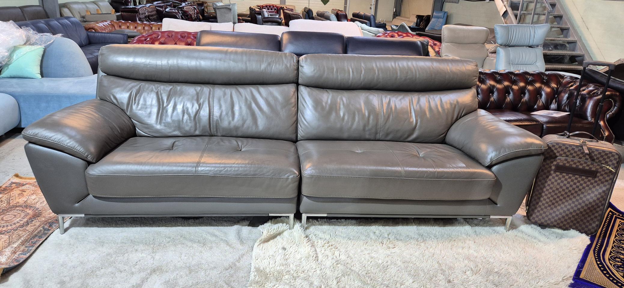 다우닝 이태리 천연 통가죽 4인 일자형 소파쇼파 서울경기근거리 무료배송