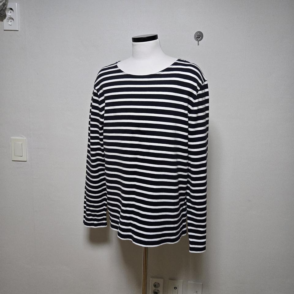 코스 스트라이프 슬리브티셔츠