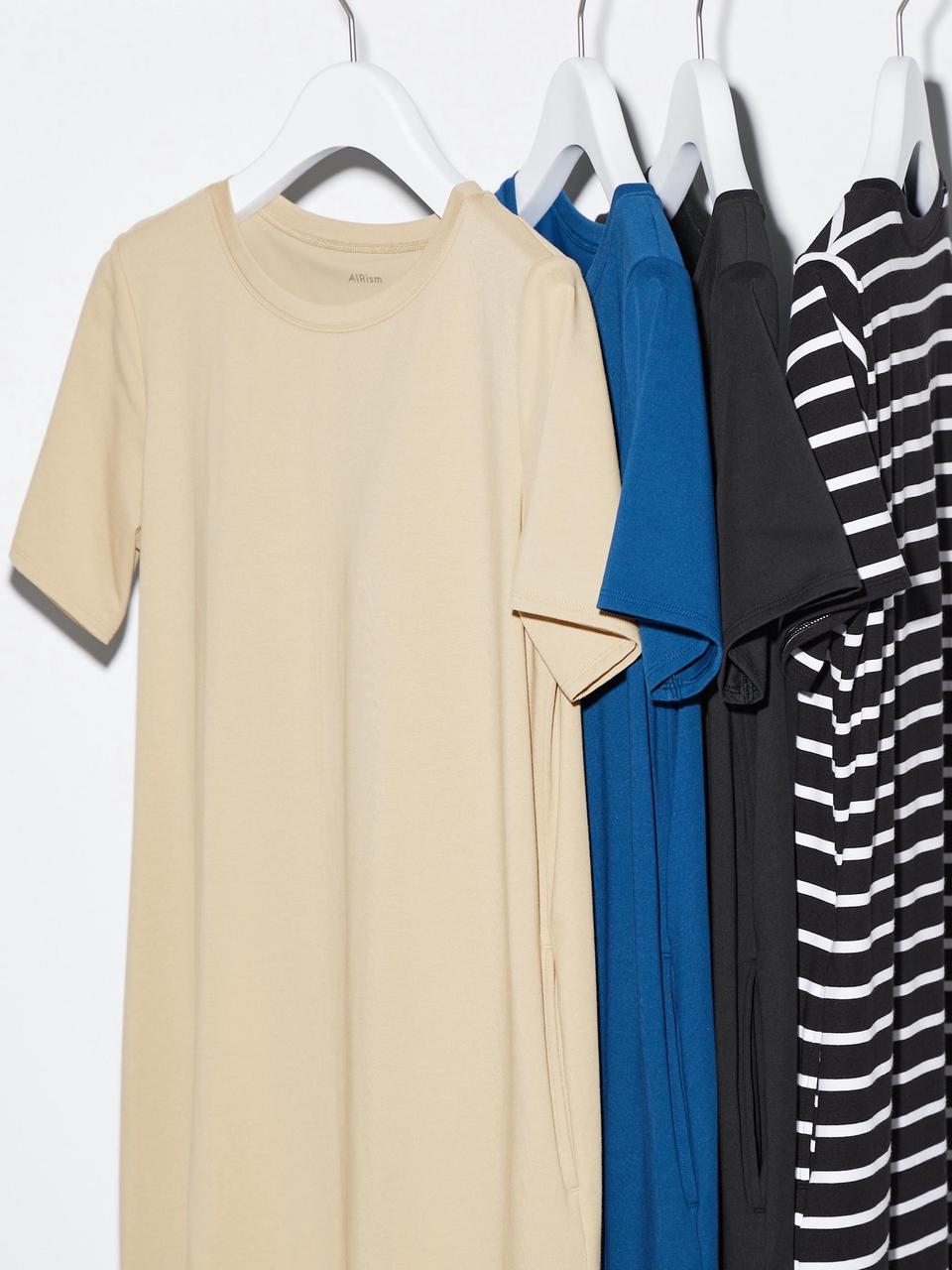 (택 달린 새제품) 유니클로 에어리즘 코튼 브라 롱원피스