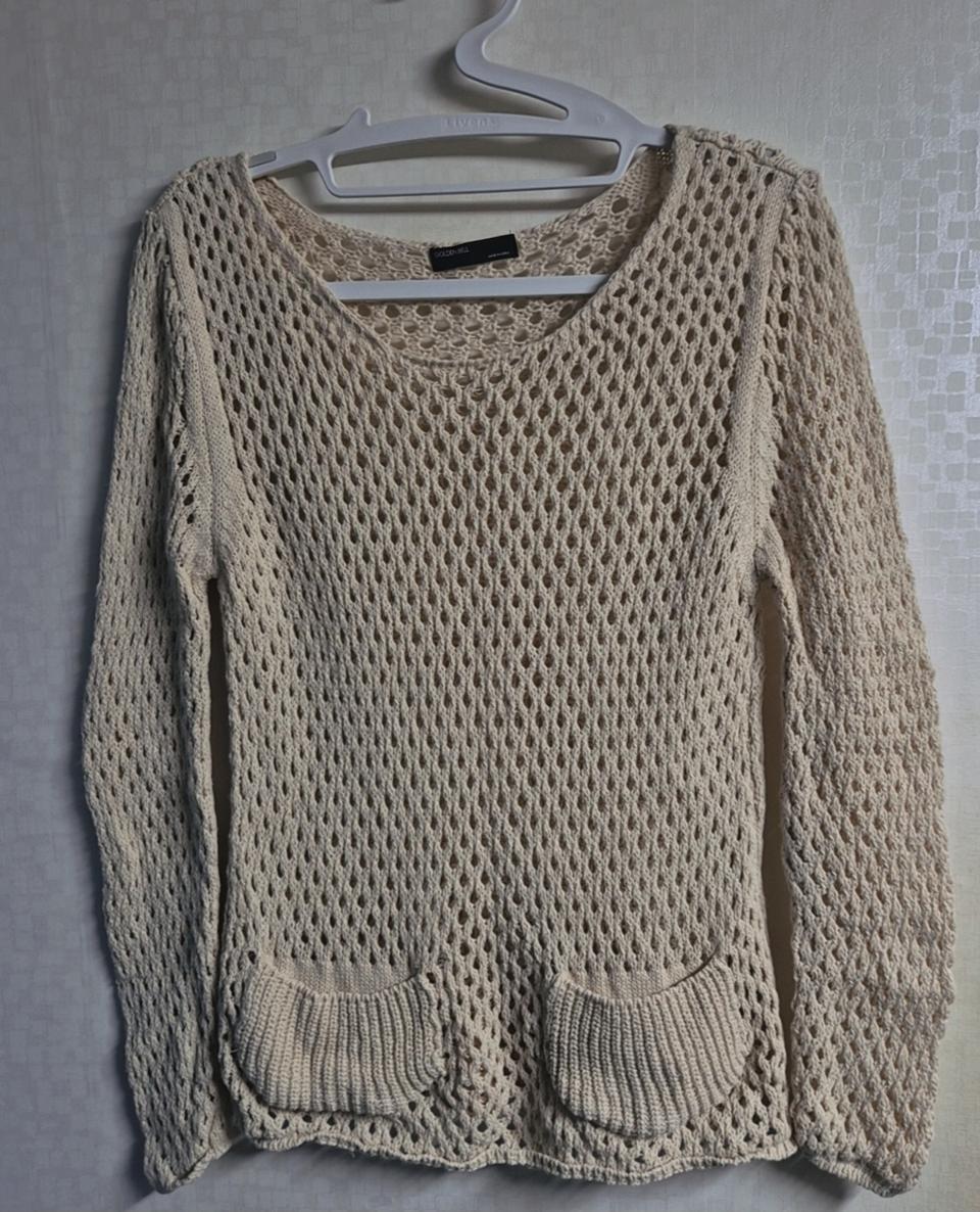 골든벨 크로셰 니트 아이보리