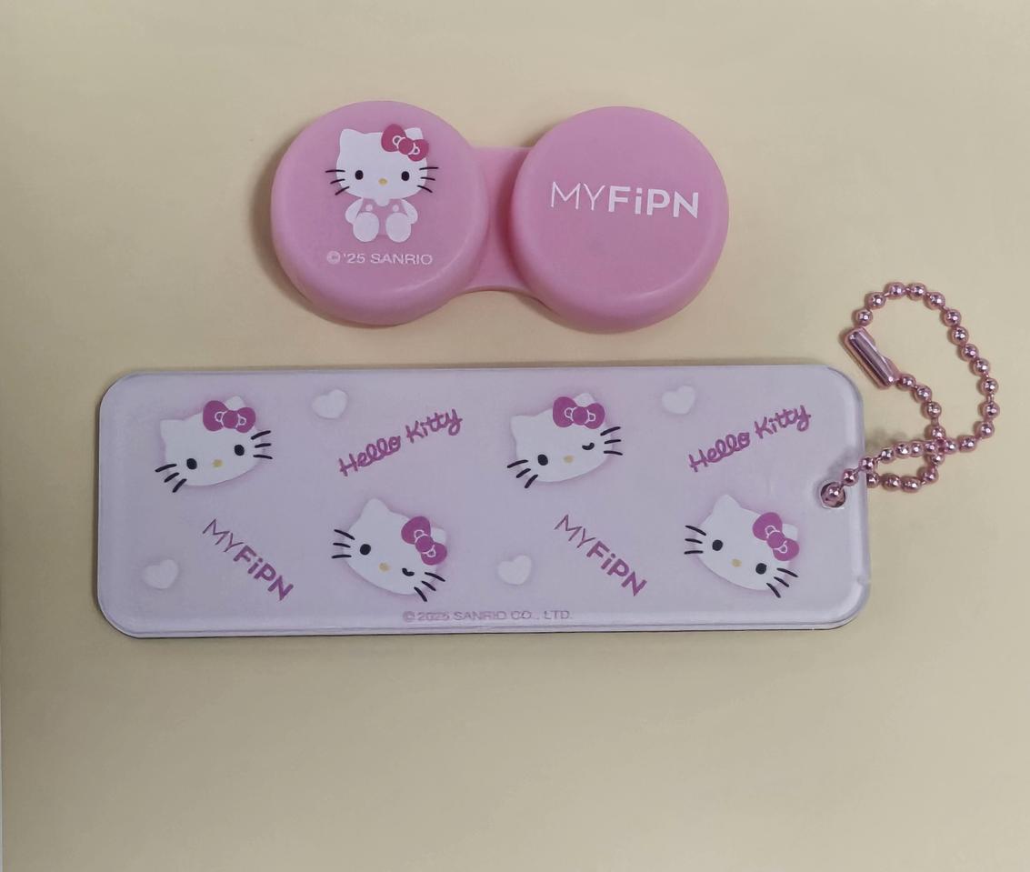 [새상품] 헬로키티 렌즈 케이스, 아크릴 거울 일괄