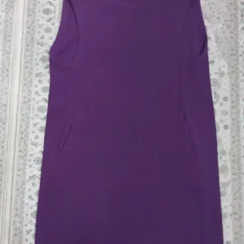 타임 퍼플 민소매 니트 원피스 (55반까지)