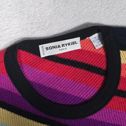 소니아리키엘 멀티컬러 스트라이프 울 니트 42