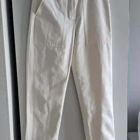 Chloe 끌로에 포르셀린 지퍼 실크 코튼 팬츠