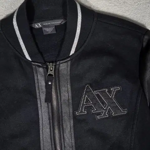 아르마니 익스체인지 여성 블랙 레더 자켓 S