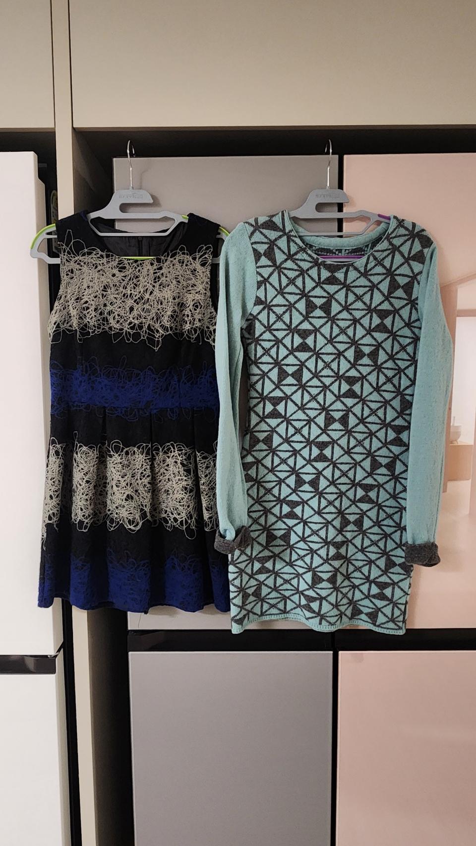 패턴 원피스 2벌 세트