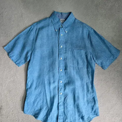 브룩스브라더스 린넨 반팔 셔츠 M