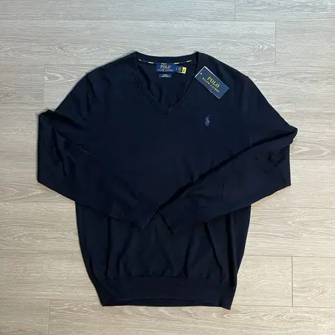 (새상품) 폴로 랄프로렌 피마코튼 브이넥 니트 스웨터