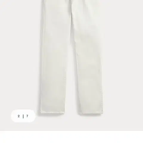 (새상품) 폴로 랄프로렌 헤리티지 스트레이트 데님 팬츠 화이트