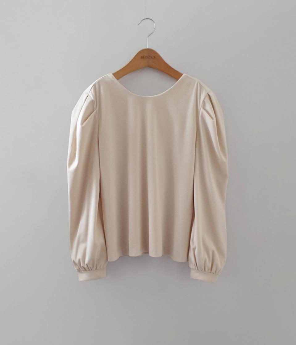 코듀로이 퍼프소매 블라우스 새상품