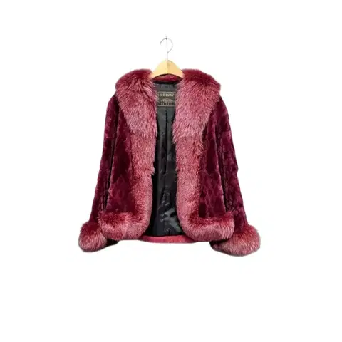 대동모피 폭스퍼트리밍 퀄팅 밍크 자켓