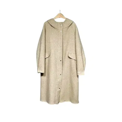 미사용) 보니스팍스 헤링본 핸드메이드 후디 코트