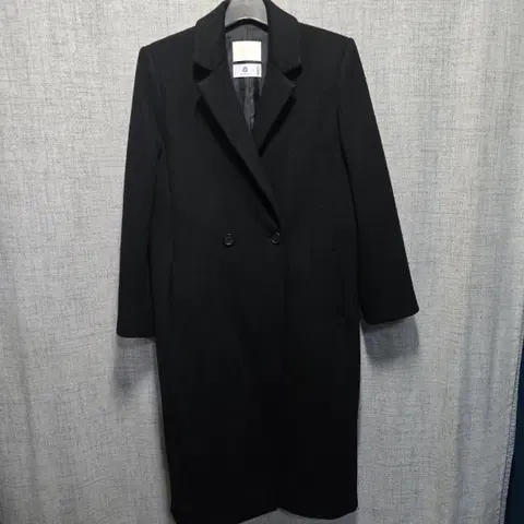 프론트로우 여성 블랙 더블 버튼 울리치 블랜드 코트 s