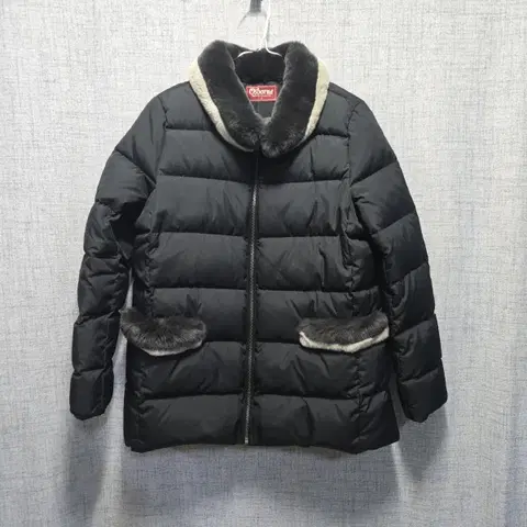 오스본 여성 토끼털 덕다운 패딩 55