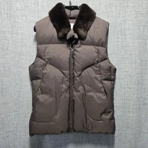 링스골프 여성 털 덕다운 패딩 조끼 M