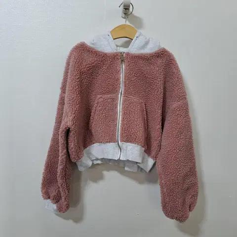 오니온 여성 오버핏 뽀글이 후드 집업 점퍼