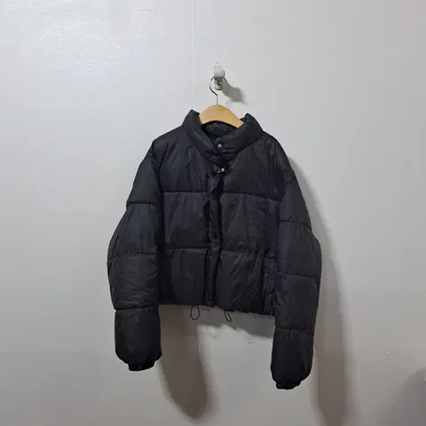 여성 오버핏 크롭 푸퍼 패딩 점퍼 L