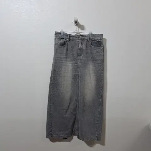 여성 흑청 데님 스커트 치마 XL