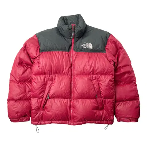 [중고] 노스페이스 700 구스다운 패딩 레드 90