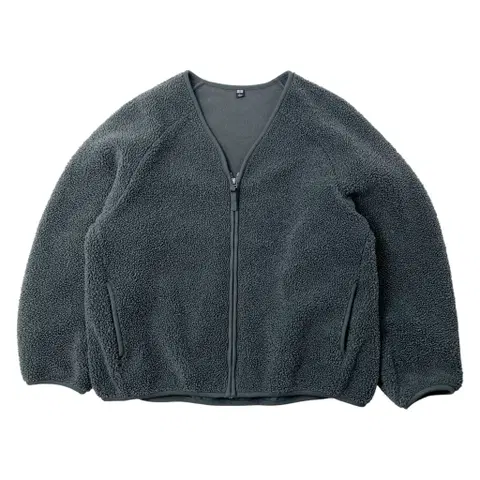 [중고] 유니클로 여성 후리스 기모 모스그린 L