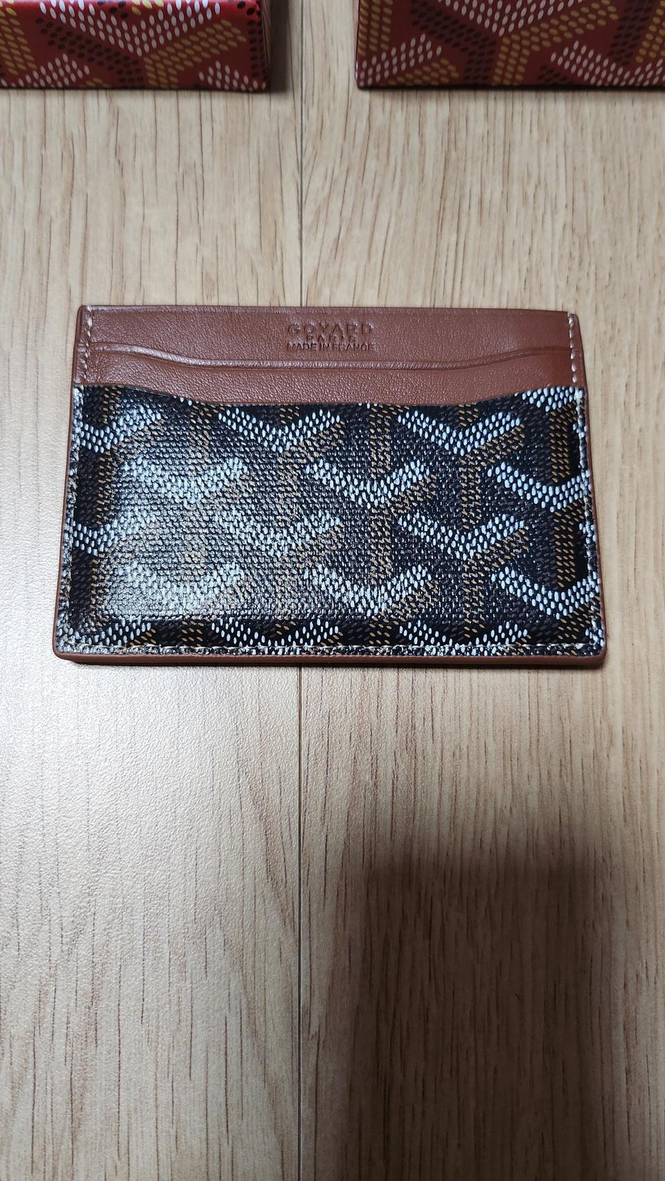 고야드 카드지갑 브라운