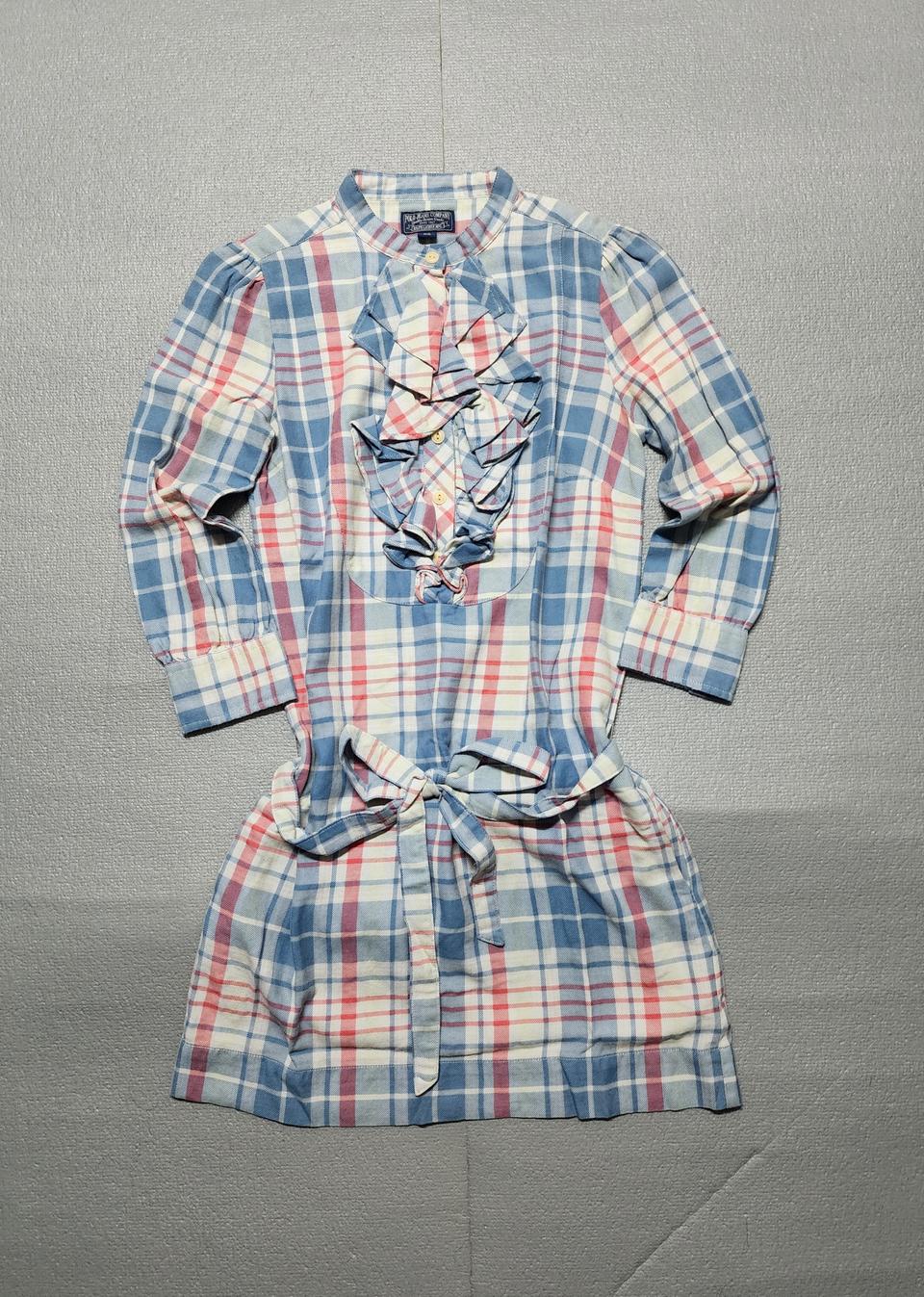 폴로 진스 랄프로렌 체크 프릴 원피스