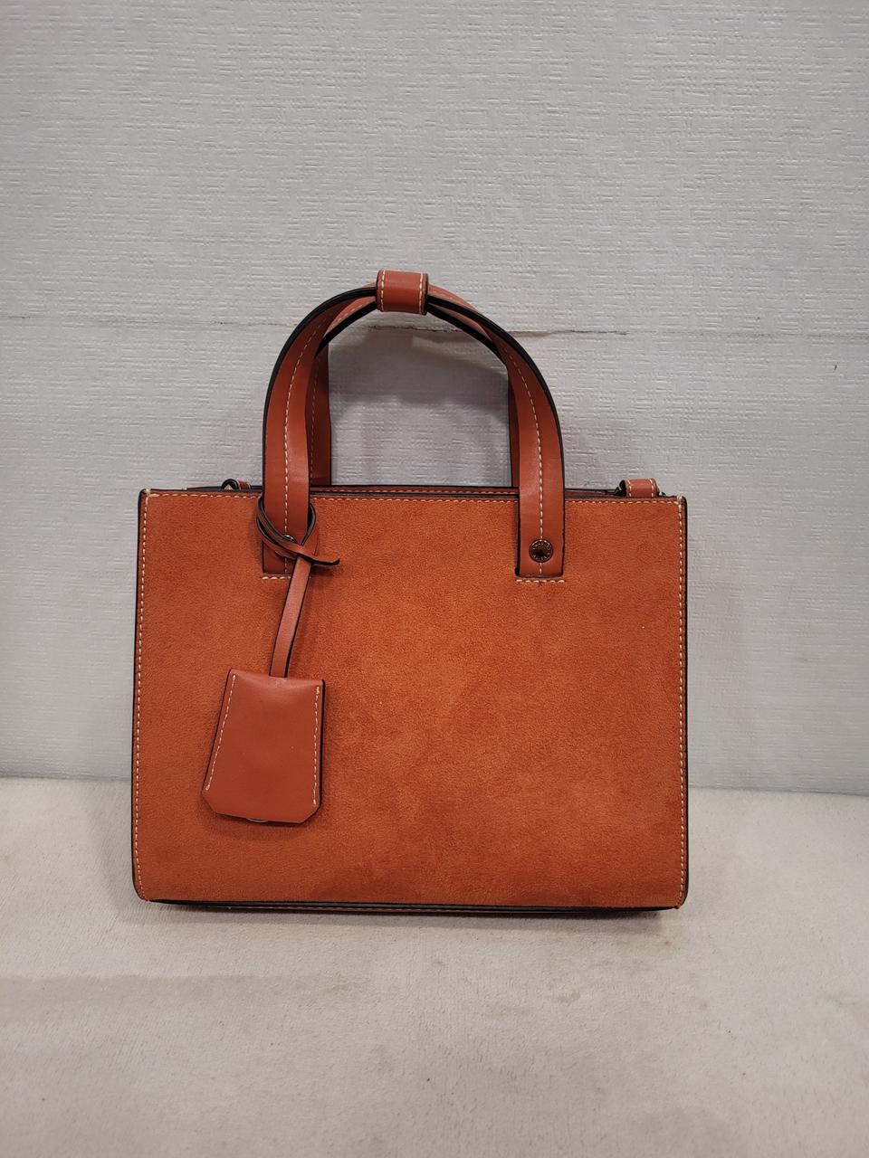 거의새거) 찰스앤키스 오렌지 스웨이드 토트백