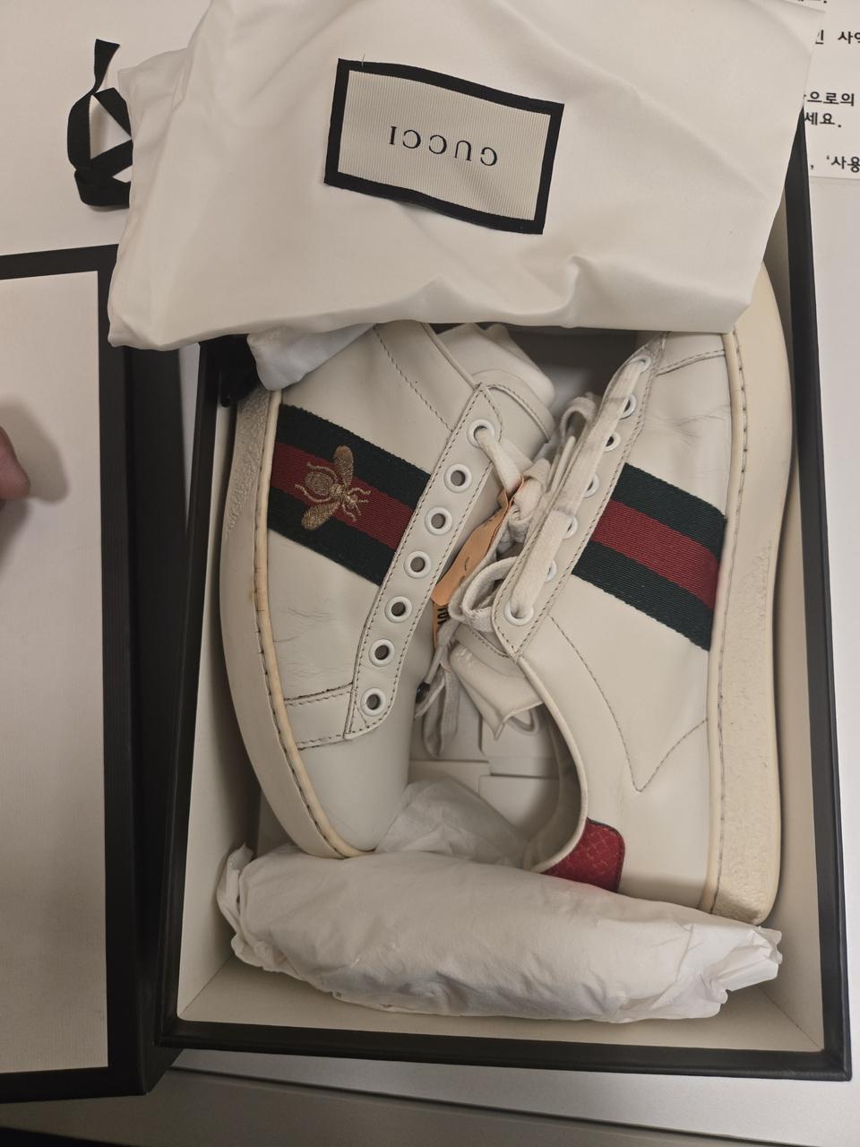 구찌 에이스 정품 꿀벌 스니커즈 35.5
