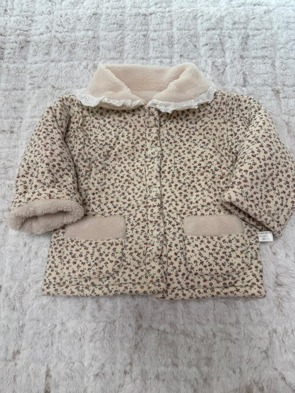 아동 꽃무늬 누빔 뽀그리 자켓