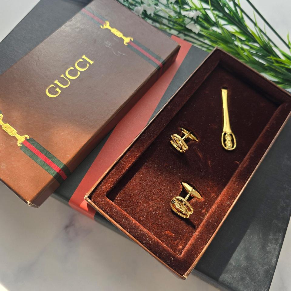 구찌 정품 명품 넥타이핀,커프스세트 5.7cm A+등급 J2