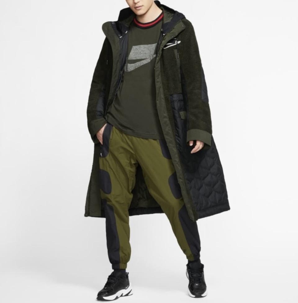 상태최상 나이키 쉐르파 합성필 롱 후리스패딩 코트 남성m