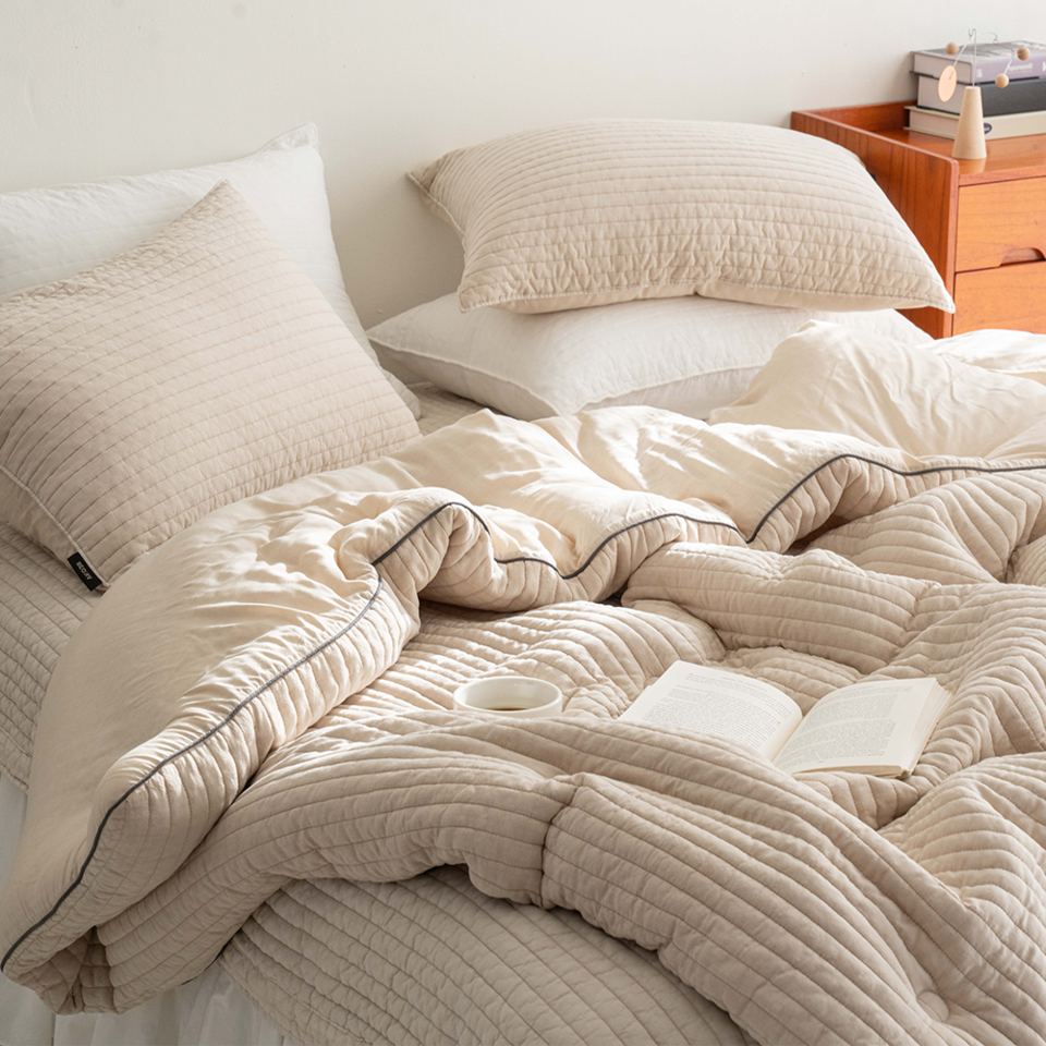 모달 100% 간절기 사계절 차렵이불 누빔 피그먼트 워싱 이불 패드 침구