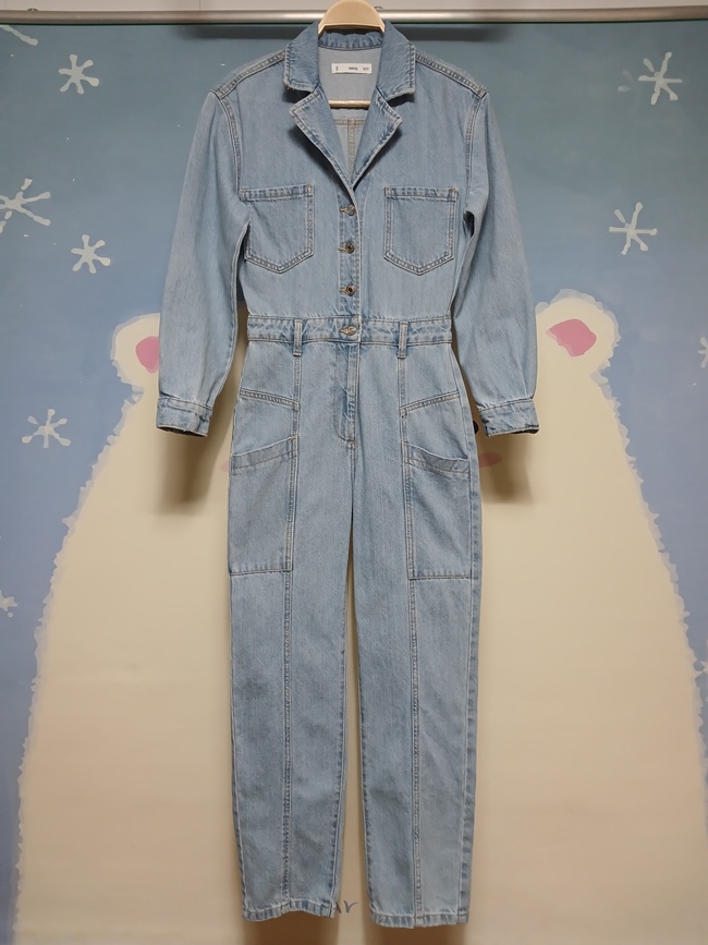 (S) MNG 망고 데님 점프수트