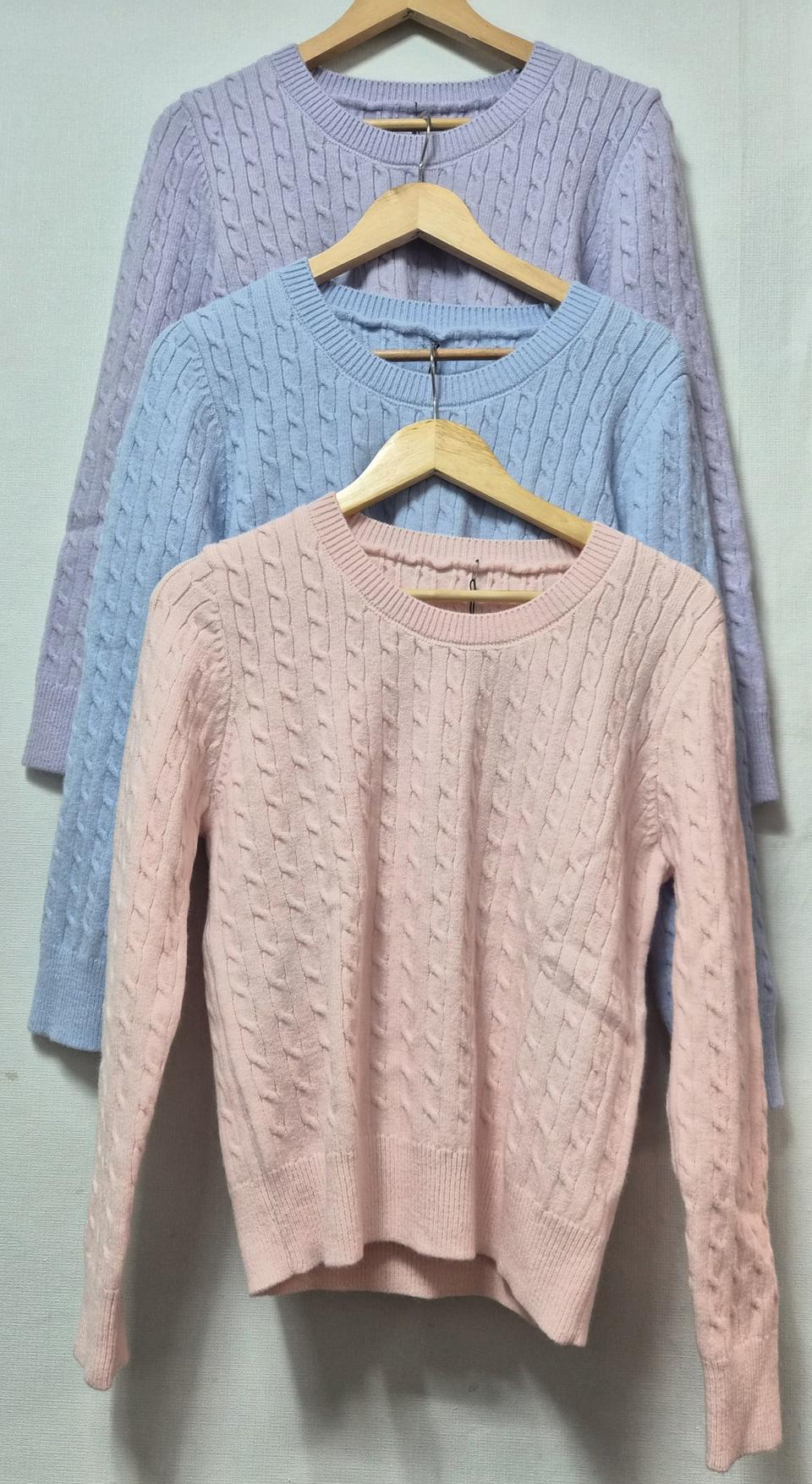 꽈배기 니트 스웨터