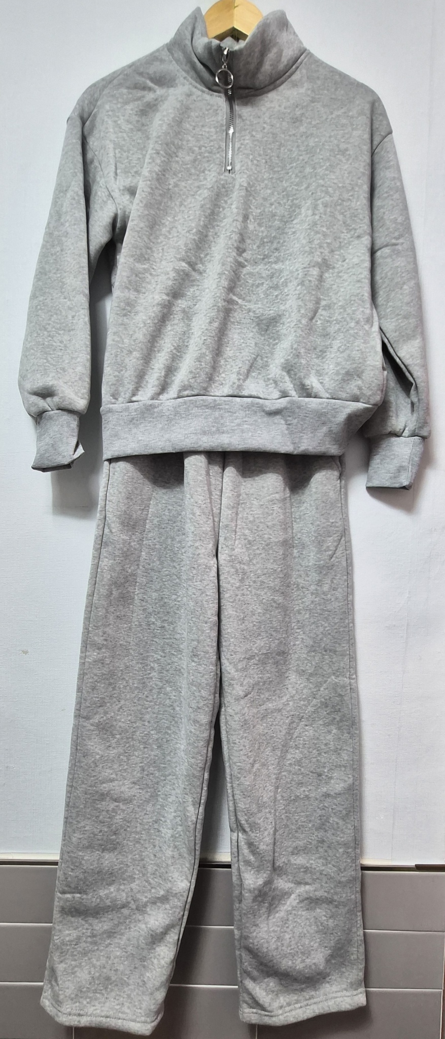 일자핏 팬츠 집업 티셔츠