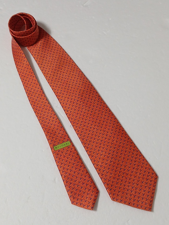 불가리 실크 넥타이 