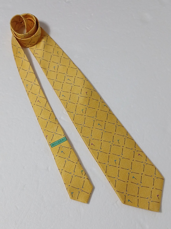 불가리 실크 넥타이