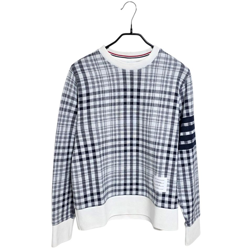 톰브라운 4바 체크 맨투맨