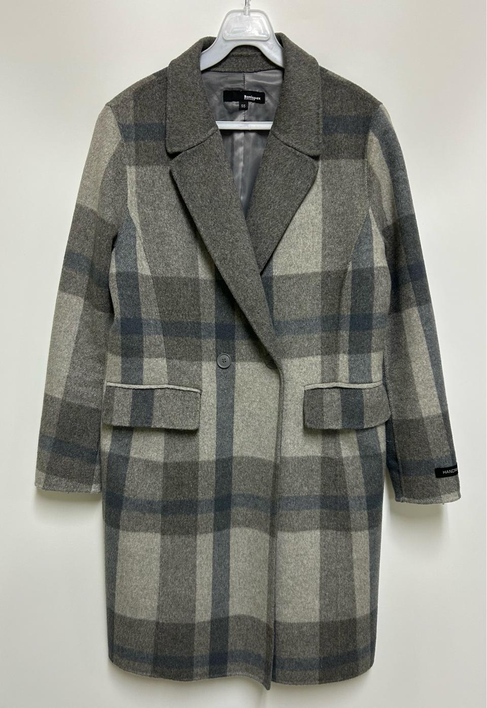 [여자 55]보니스팍스 체크 롱코트