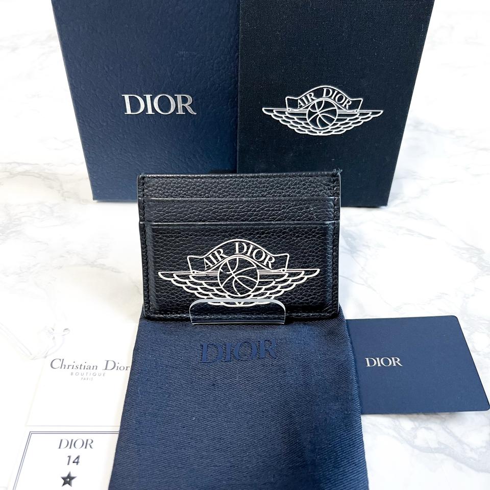 디올 X 에어 조던 윙스 카드지갑 블루 멀티