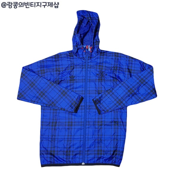아디다스 올드스쿨 빈티지 체크 첼시 바람막이 자켓