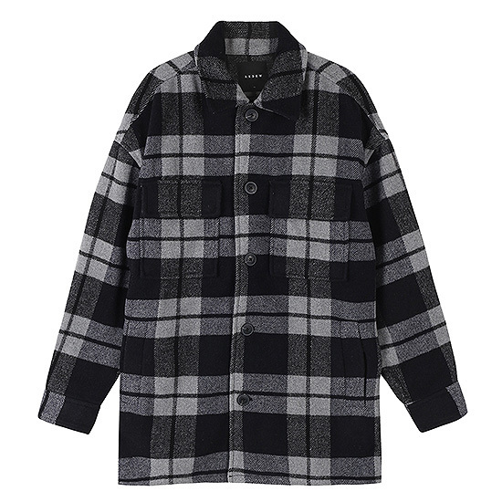 ANDEW 유니 체크 오버핏셔켓 판매해요