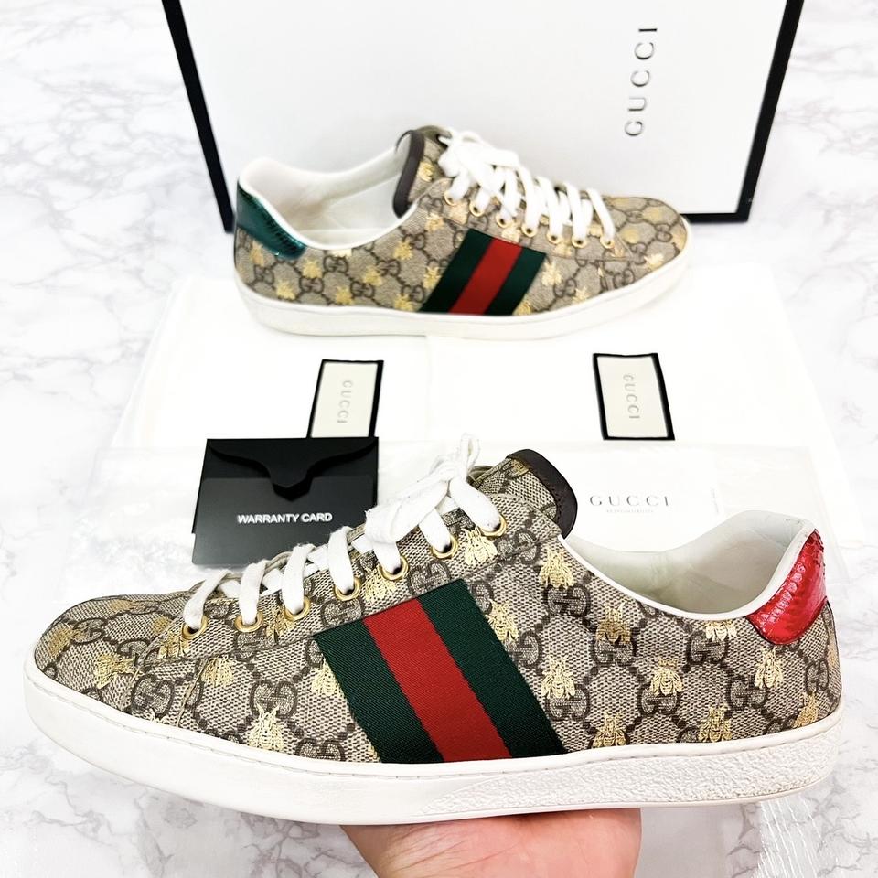 [UK8.5] 구찌 GG 에이스 수프림 꿀벌 스니커즈