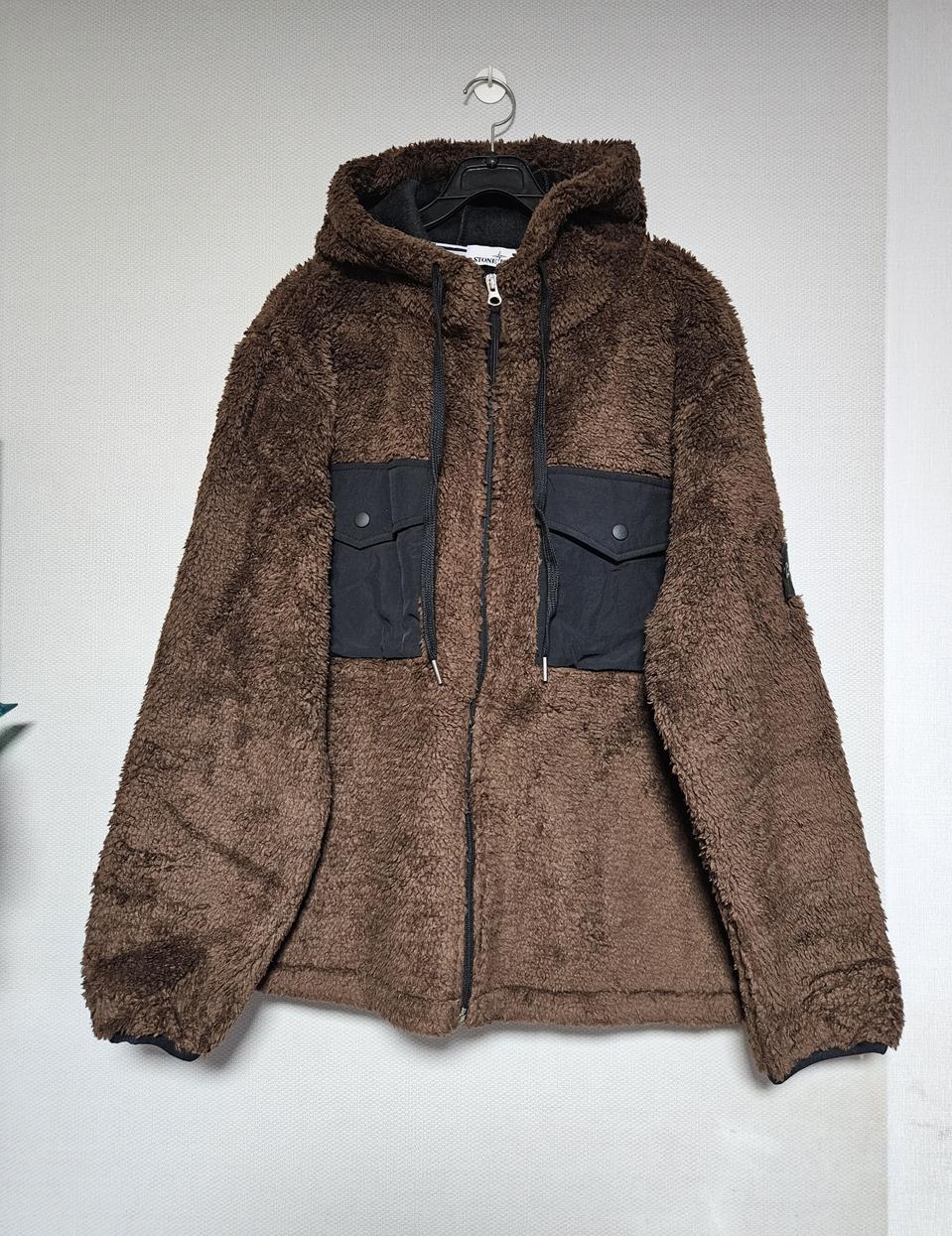 미착용  스톤 테디베어 후드집업 XL