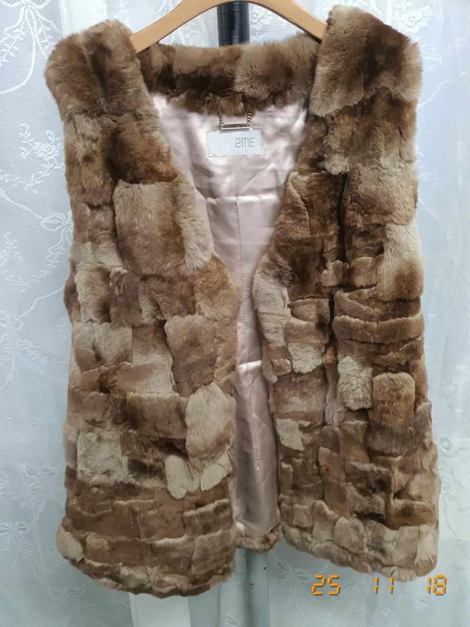 2ME 여성 브라운 퍼 베스트 95