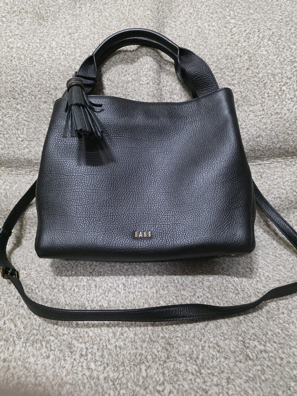 ♥무료배송♥닥스 블랙 로고장식 토트백