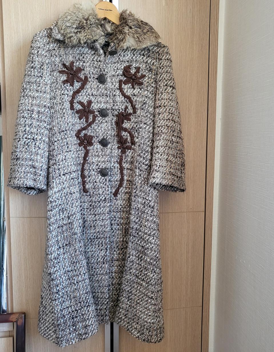 트위드 털코트
