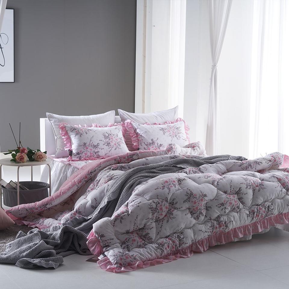 사계절 차렵이불 알러지케어 프릴 가볍고 포근한 이불 패드 침구 Q 2컬러