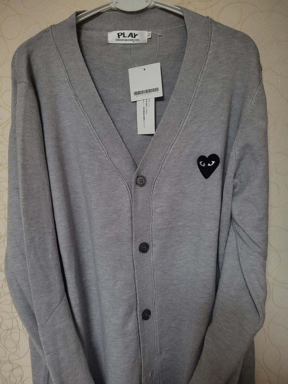 꼼데가르송 v넥 남자가디건